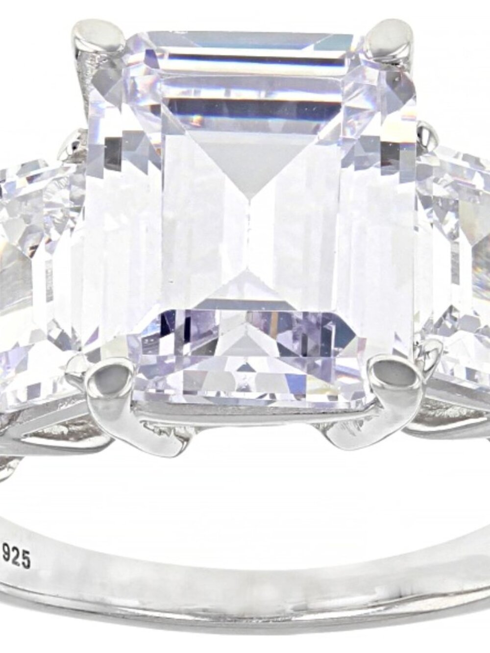 Bella Luce Platinum Plated Five Stone Ring 14.75ctw. Size 10